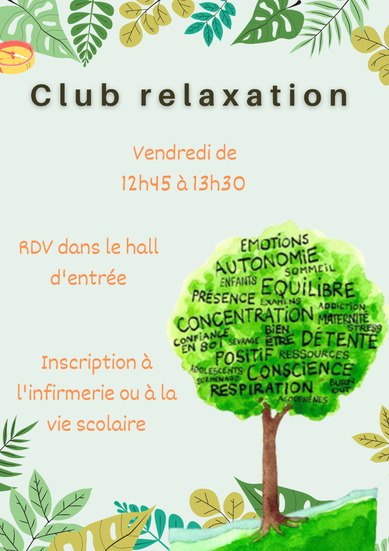 Club relaxation AFFICHE 2022 2023 redim